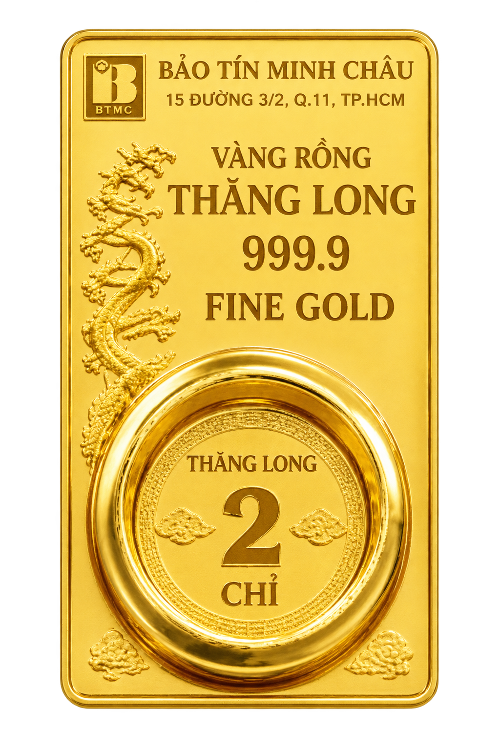 Thỏi vàng Thăng Long 2 chỉ